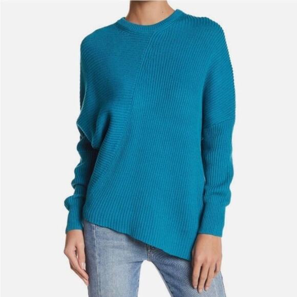 FREE PEOPLE ANTHROPOLOGIE DOWNTOWN COTTON BLEND RIBBED SWEATER SIZE S/P - Picture 1 of 8